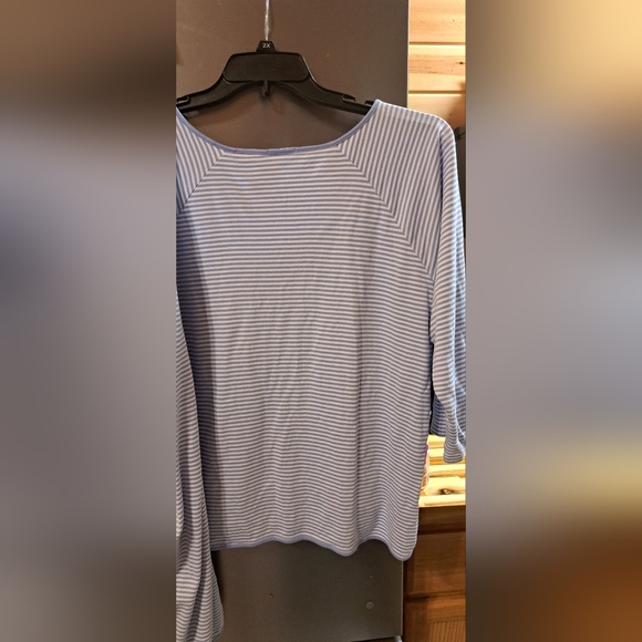 Lake Pajamas PJs Pima Cotton Classic Set Hydrangea Blue Striped Soft Size XL - Picture 8 of 9